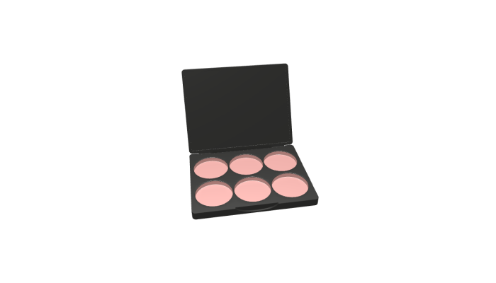 Mirrored Six-Slot Compact